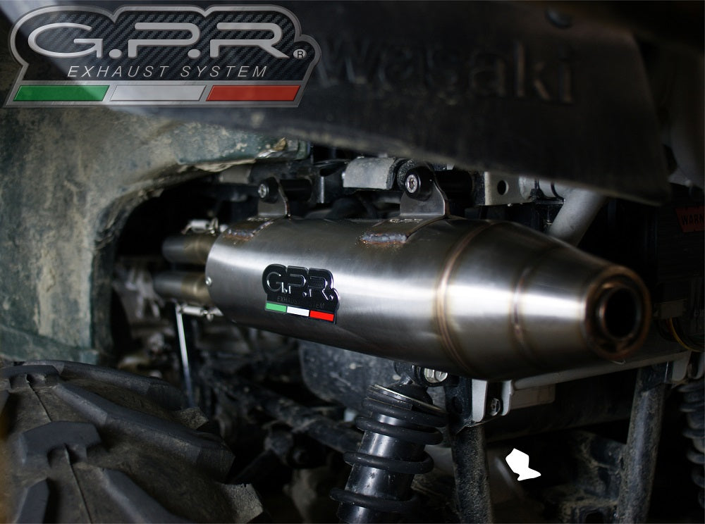GPR Deeptone, Full System Exhaust with Removable DB Killer Kawasaki Brute Force 650 750 2005-2011  CO.ATV.44.DEATV