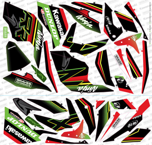 IN STOCK Graves OEM Bodywork Graphics Set Kawasaki ZX-4RR 2024 STK-23ZX4-001
