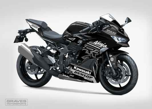 Graves Kawasaki ZX-4RR OEM Bodywork Graphics Set - Greyscale STK-23ZX4-003