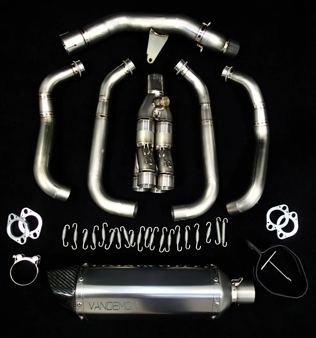 Vandemon  Kawasaki Z1000 & SX Vandemon Titanium Exhaust Single Titanium Muffler KAWAZ10TIEXHSYSB