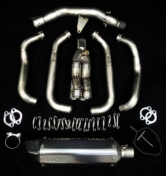 Vandemon  Kawasaki Z1000 & SX Vandemon Titanium Exhaust Single Titanium Muffler KAWAZ10TIEXHSYSB