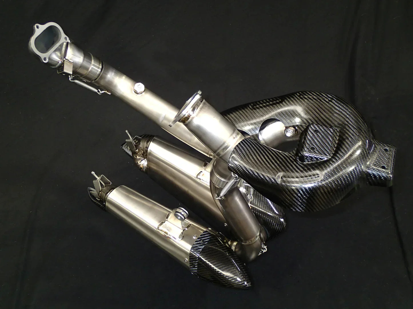 Vandemon Ducati V2 Panigale & Streetfighter Titanium Low Mount Exhaust System 2020-24 DUCV2TIEXHSBELA