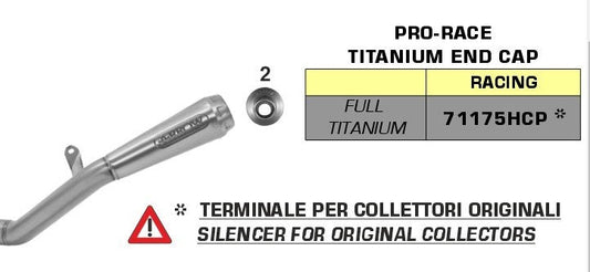 Arrow Arrow Pro- Race Titanium Silencer Kit "High Version" 2017 - 2020 Honda CBR1000RR 71175hcp