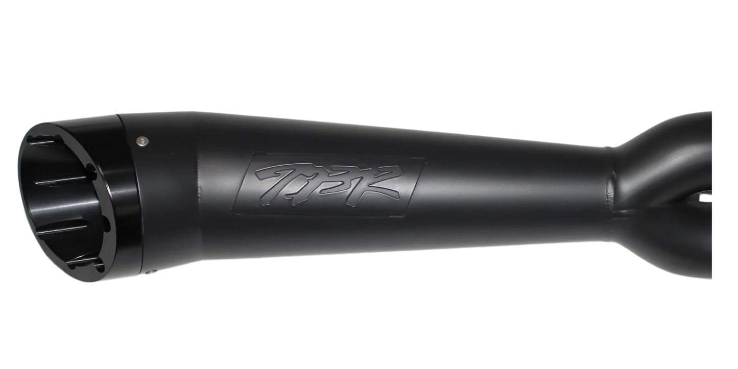 Two Brothers Indian Challenger (2020+) Shorty Turnout 2-1 Ceramic Black - Part Number 005-5480199-B