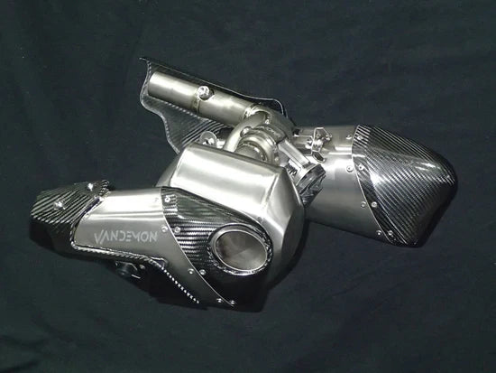 IN STOCK Vandemon Triumph Rocket 3R & GT 2500 2019-25 Titanium Bimodal Stealth Titanium Slip-On Mufflers TRIUMROCKET3O2MUFA VA-152
