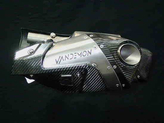 IN STOCK Vandemon Triumph Rocket 3R & GT 2500 2019-25 Titanium Bimodal Stealth Titanium Slip-On Mufflers TRIUMROCKET3O2MUFA VA-152