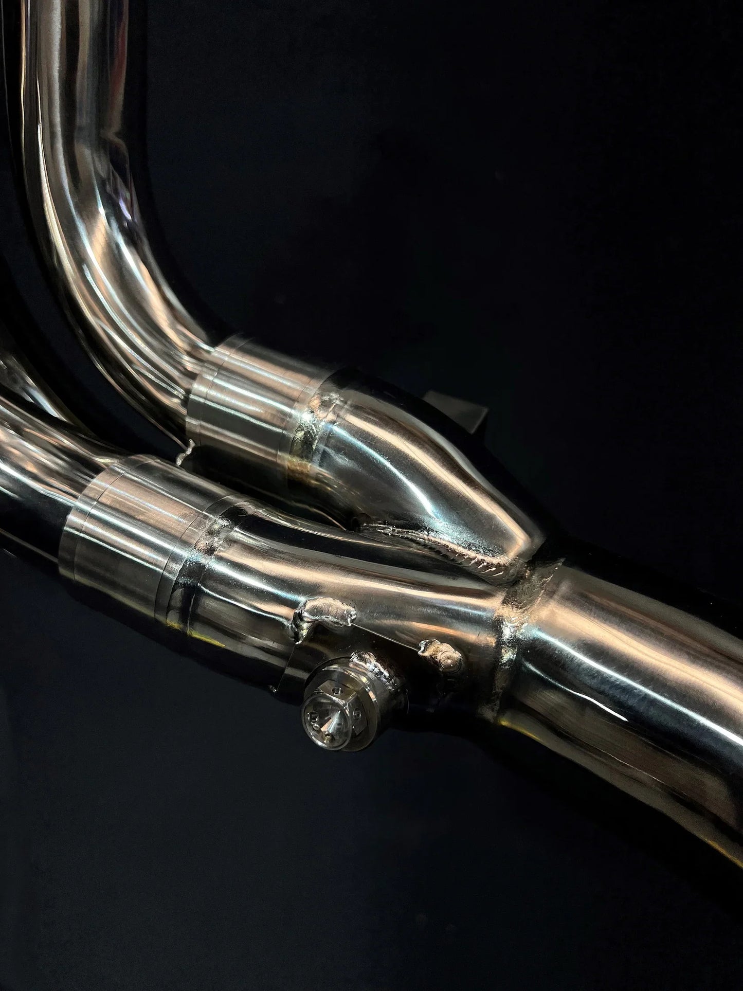 in stock Vandemon Triumph Speed Triple 1200 RS & RR 2021–2024  Titanium POLISHED Headers and Link Pipe  TRIUM120SPDHEADRB VA-156