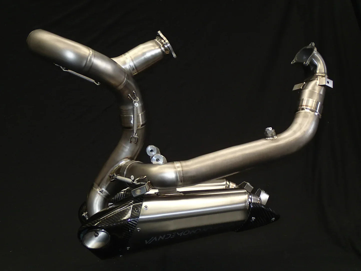 Vandemon Ducati V2 Panigale & Streetfighter Titanium Low Mount Exhaust System 2020-24 DUCV2TIEXHSBELA
