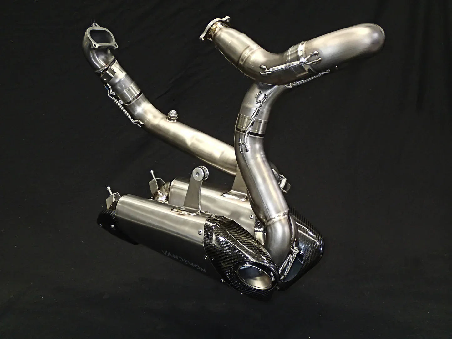 Vandemon Ducati V2 Panigale & Streetfighter Titanium Low Mount Exhaust System 2020-24 DUCV2TIEXHSBELA