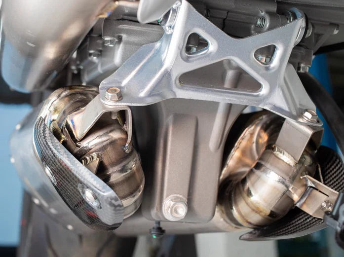 Vandemon Ducati V2 Panigale & Streetfighter Titanium Low Mount Exhaust System 2020-24 DUCV2TIEXHSBELA