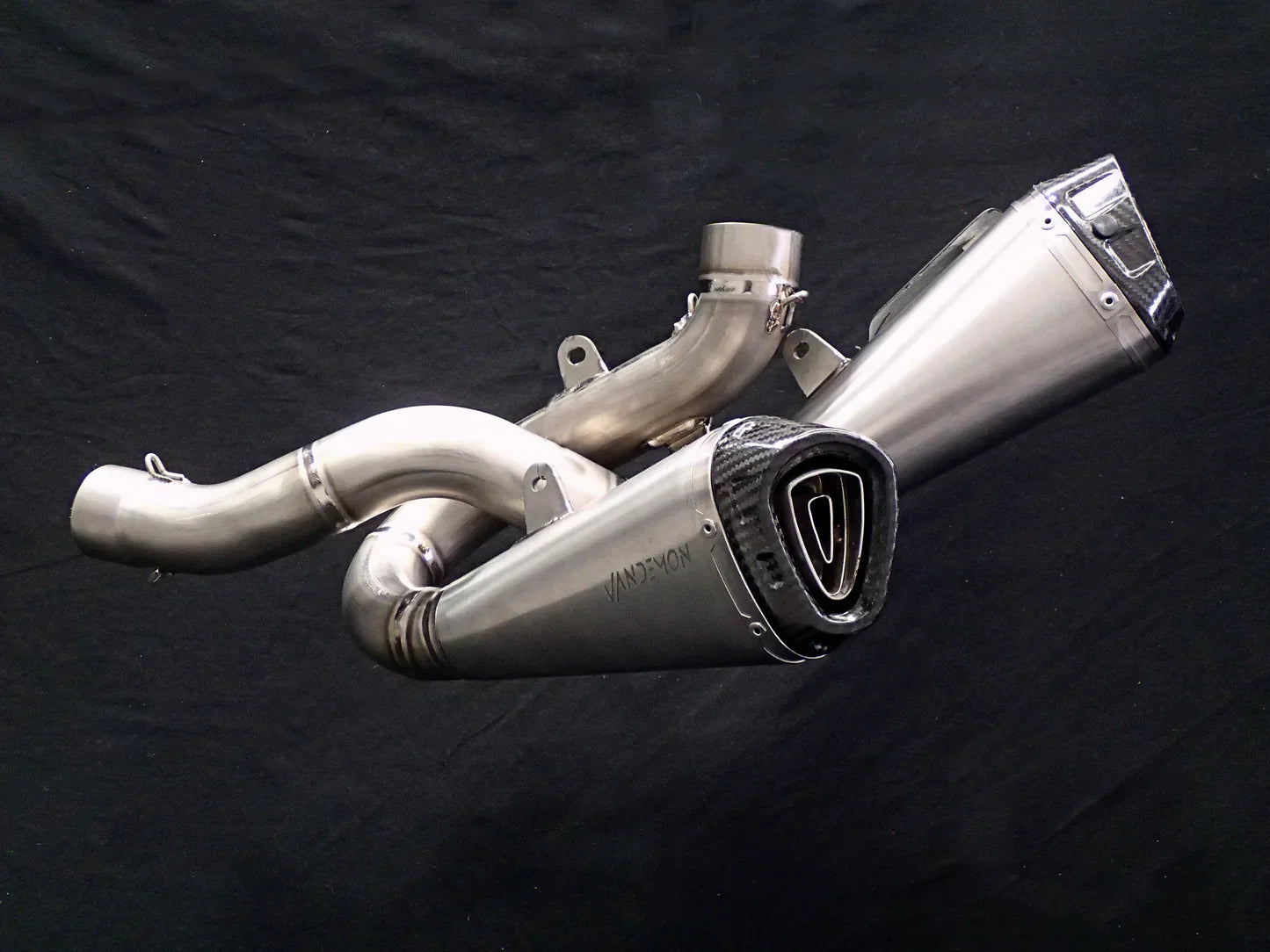 Vandemon  Ducati Panigale & Streetfighter V4S/V4R Vandemon All Titanium Slip-On 2018-24 DUCV4SFTIMUFLMB