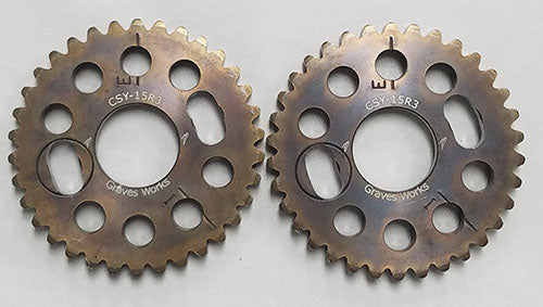 Graves yamaha r3 slotted cam sprocket set
