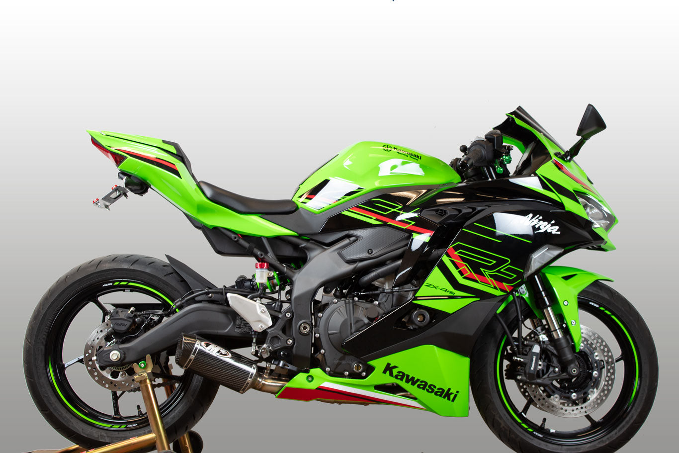 M4 full system stainless steel  with street slayer carbon fiber X96 canister 2023- 2025 Kawasaki ZX-4RR KA4434