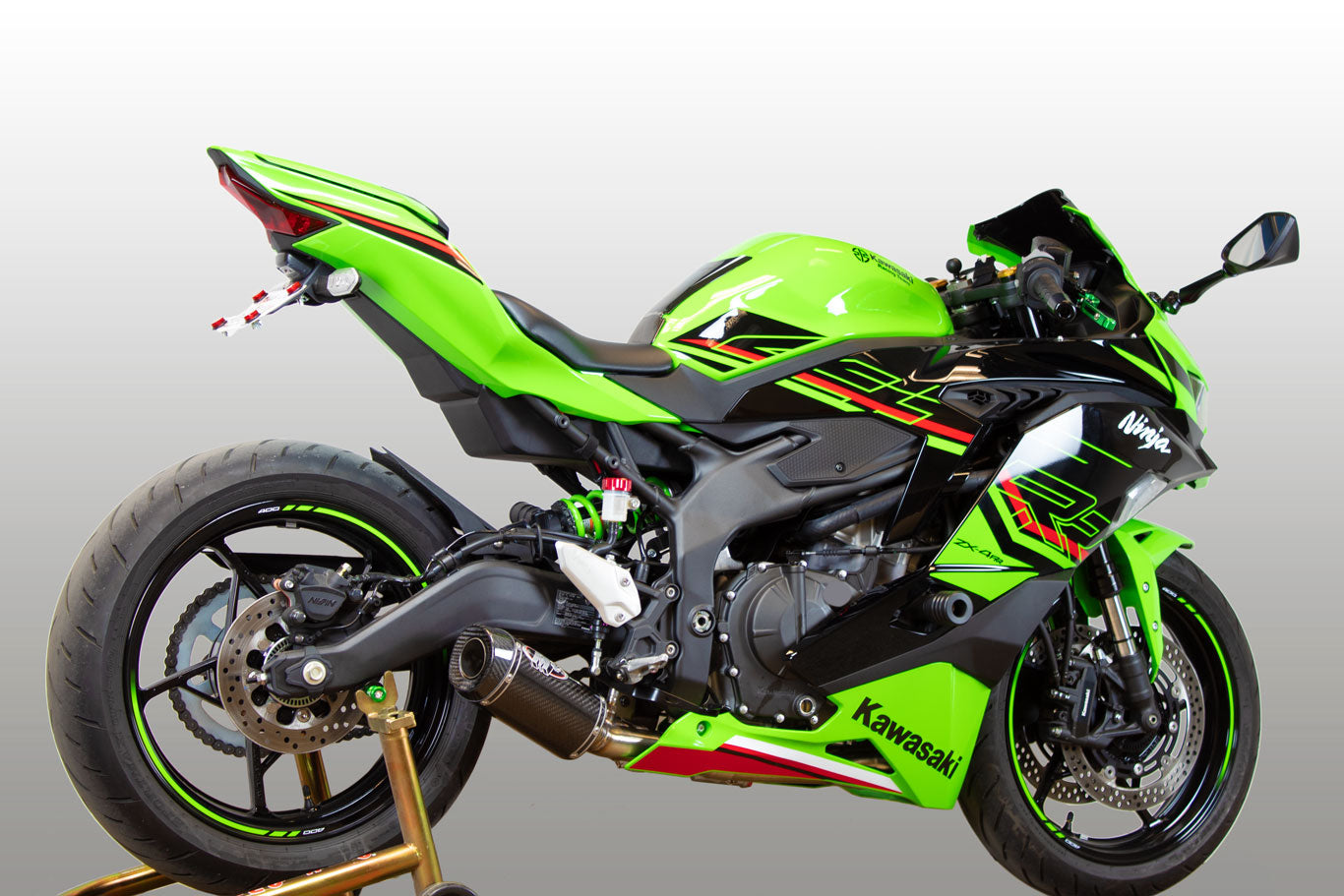 M4 full system stainless steel  with street slayer carbon fiber X96 canister 2023- 2025 Kawasaki ZX-4RR KA4434