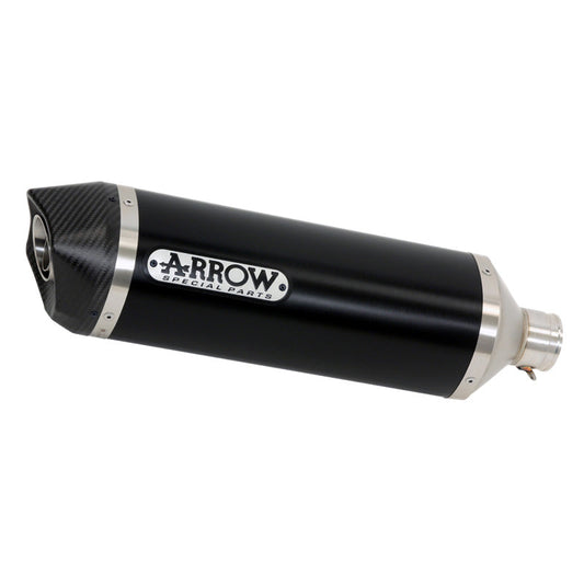 Arrow Ktm 1290 Super Duke R '14-'16 Homol. Black Aluminium Race-Tech Silencer With Carbon End Cap For Original Collectors 71820akn