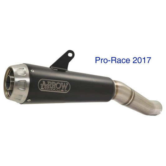 Arrow  Pro-Race  slip- on exhaust Exhaust, Nichrome Dark for Yamaha YZF-R3 /MT03 2017-2025 71831PRN