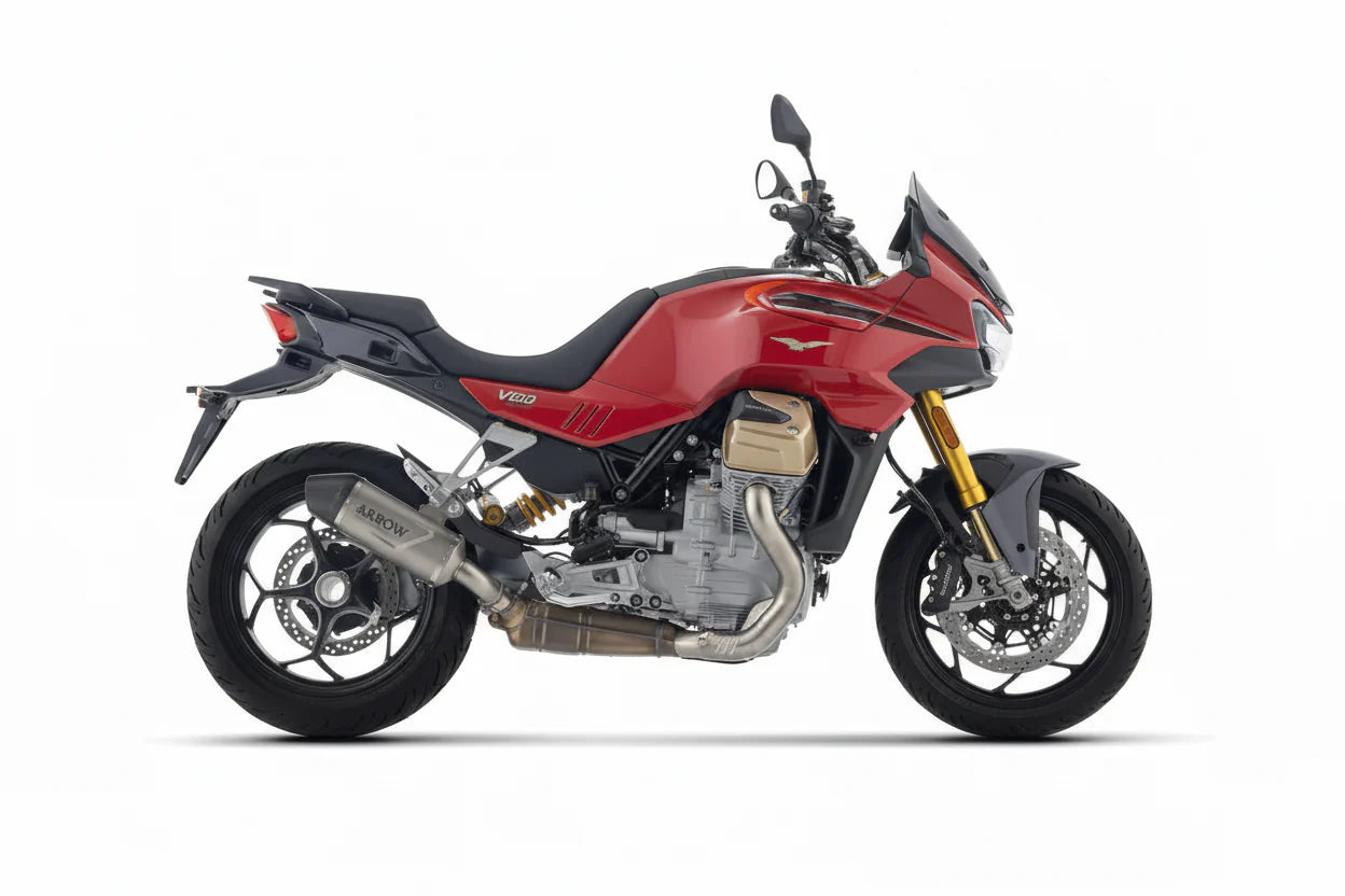 ARROW MOTOGUZZI V100 MANDELLO / STELVIO E5+ 2025 INDY RACE EVO TITANIUM EXHAUST - 77506PK