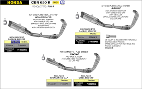 71069PRN Arrow Pro-Race Racing Full Exhaust NICHROM DARK PRO-RACE SILENCER + STAINLESS STEEL COLLECTORS CBR650R/CB 650 R  2024 -2025