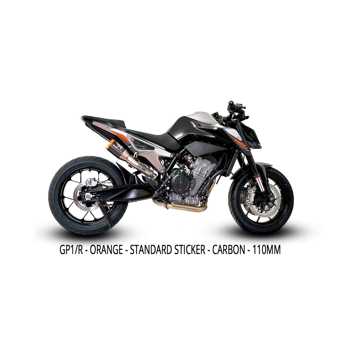 Austin Racing  KTM DUKE 890 HI-SLUNG dB COMPLIANT & RACE SLIP-ON DE-CAT EXHAUST SYSTEMS  AR78