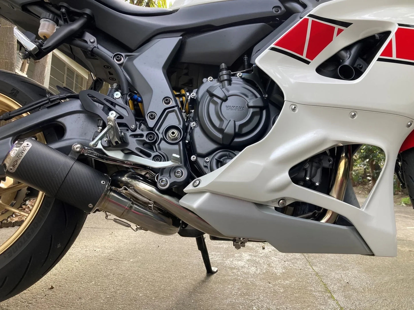Vandemon  Yamaha R7   2014-25 MT07 FZ07 XSR700 Tracer 700/GT Tracer 7/GT Titanium Exhaust System YAMAMT07EXHTICFB VA-80