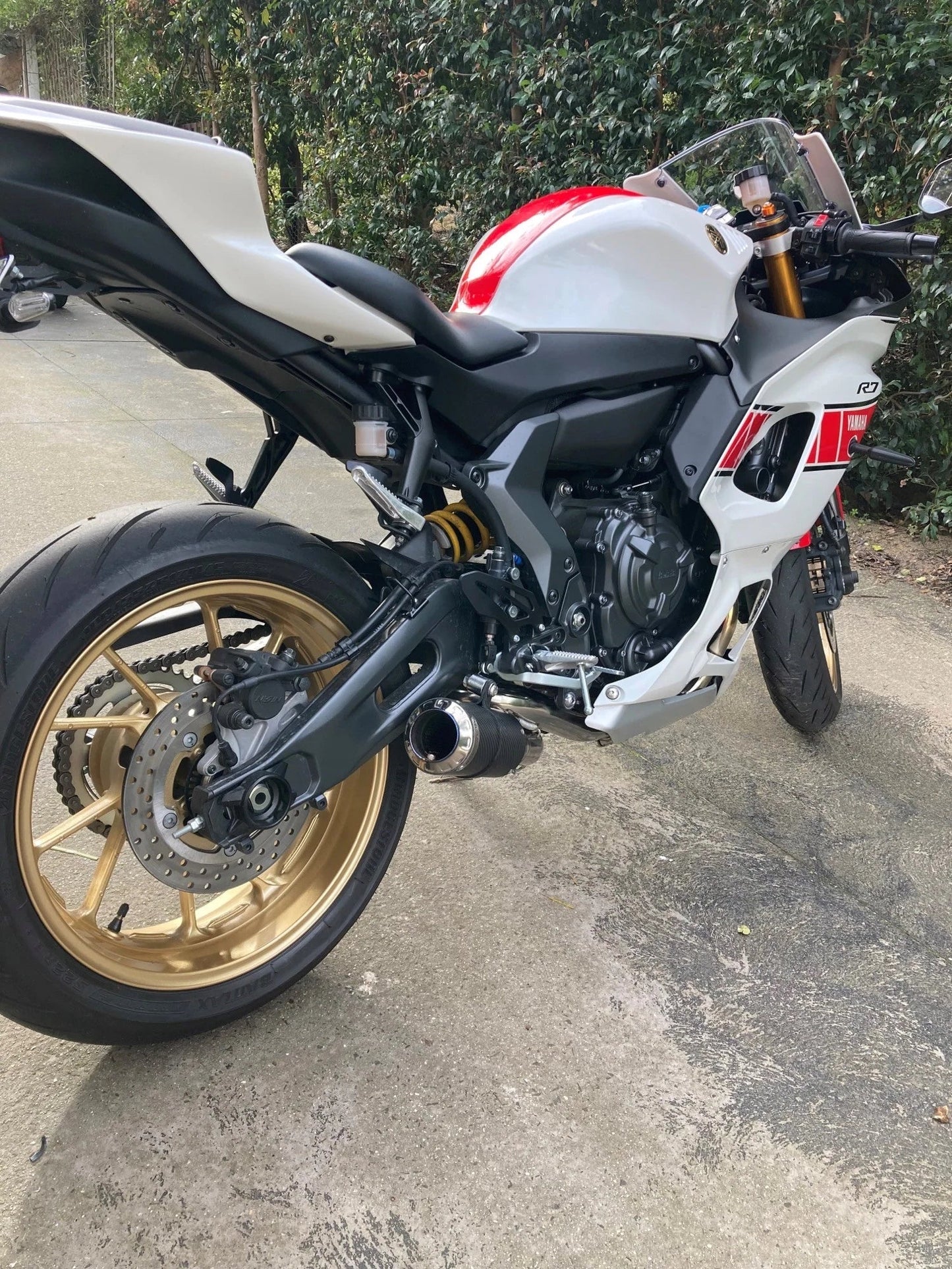 Vandemon  Yamaha R7   2014-25 MT07 FZ07 XSR700 Tracer 700/GT Tracer 7/GT Titanium Exhaust System YAMAMT07EXHTICFB VA-80