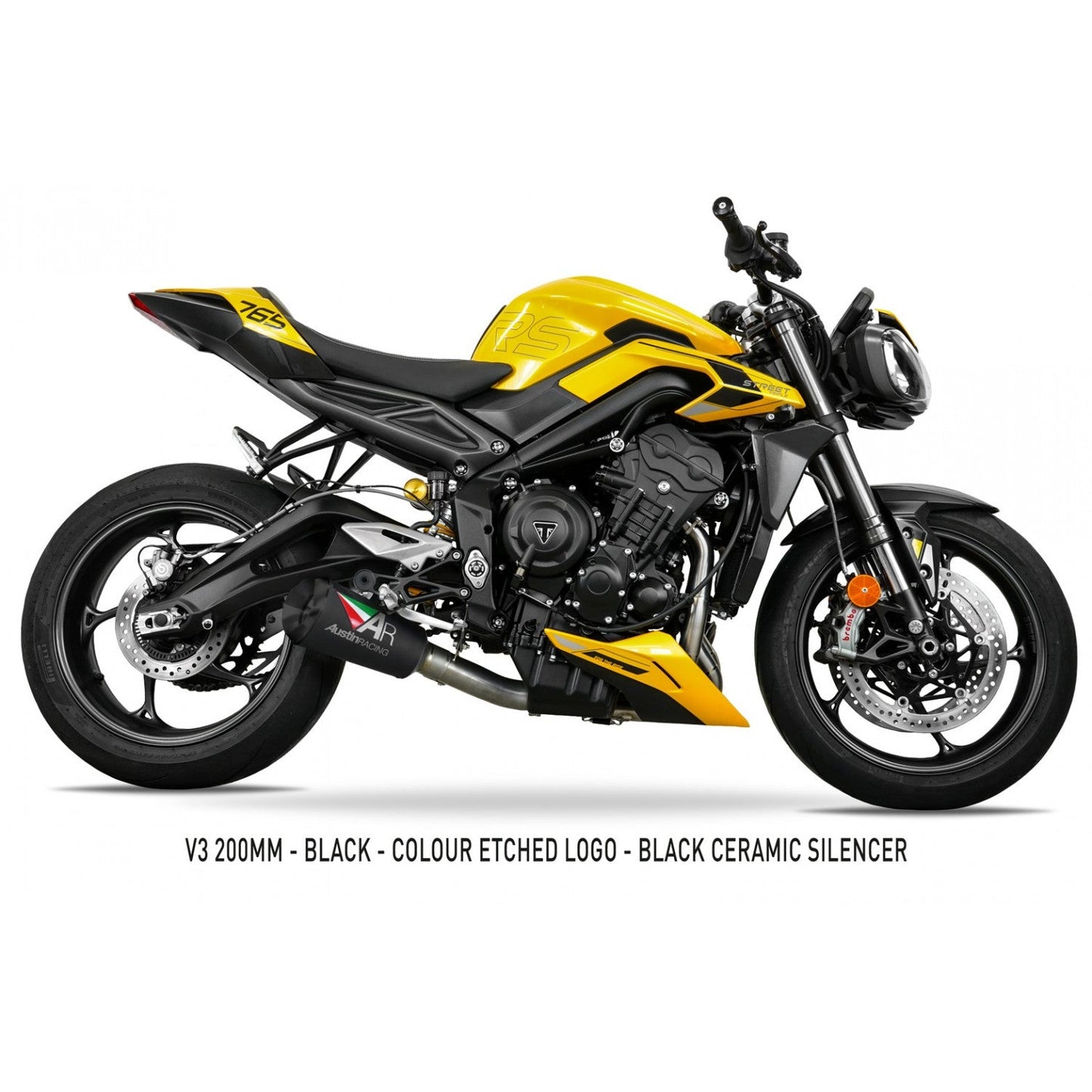 AUSTIN RACING 2023 - 2025 TRIUMPH STREET TRIPLE 765 RS GP1RS PAIR BOX-DELETE NO HEADERS AR104