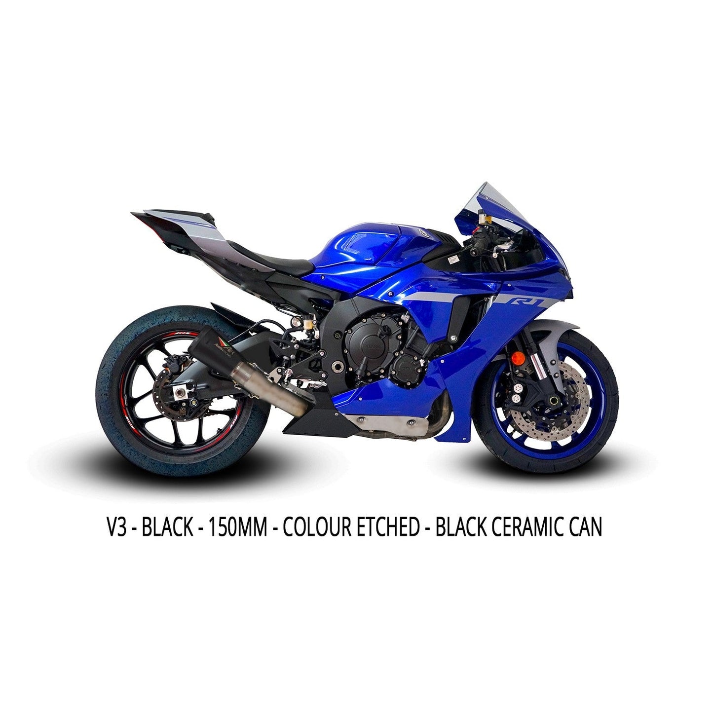 BLACK GP1R  Austin Racing DE-CAT EXHAUST SYSTEMS for YAMAHA R1 2020 - 2025  AR50